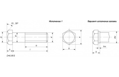 Болт М 12х85 ГОСТ Р ИСО 4014-2013 кл.пр.5.8 цинк thumb (2)