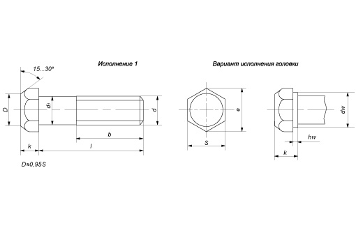 Болт М 20х1,5х95 ГОСТ 7798-70 кл.пр.10.9 цинк 9 мкм (1)