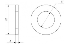 Шайба плоская  d 6,6 (М 6) DIN 126 цинк thumb (2)