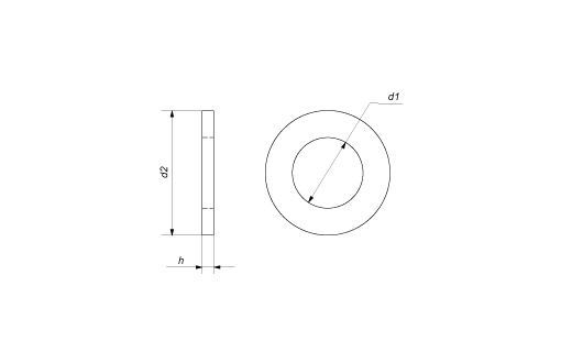 Шайба плоская  d 17,5 (М 16) DIN 126 цинк (2)