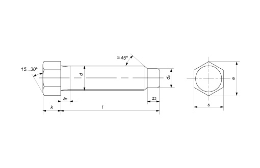 Болт М 16х60 DIN 561 А кл.пр.8.8 (2)