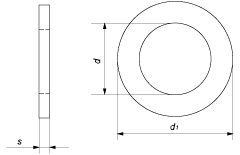 Кольцо 36х42х2 DIN 7603 A медь thumb (2)