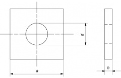 Шайба квадратная d 24 (М 22) DIN 436 thumb (2)