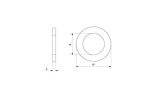 Кольцо 12х15,5х1,5 DIN 7603 A медь (2)