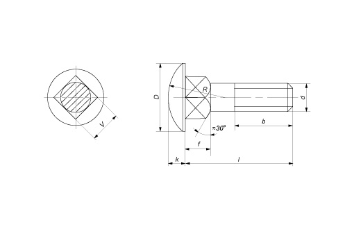 Болт М 16-6azх35х30 ГОСТ 7802-81 кл.пр.5.8U (подг.5 мм) (БЛЗ) (2)