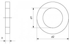 Шайба узкая d 5,3 (М 5) DIN 433 нерж.А4 thumb (2)