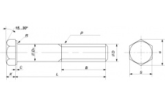 Болт М 12х80 ISO 4014 кл.пр.12.9 цинк-ламель thumb (1)