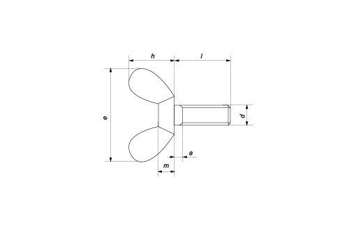 Винт-барашек М 12х16 DIN 316 цинк (Американская форма) (2)