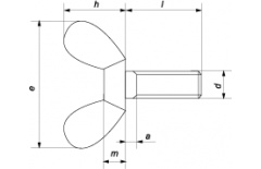 Винт-барашек М 12х16 DIN 316 цинк (Американская форма) thumb (2)