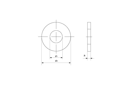 Шайба плоская увеличенная М 4 (d4,3) DIN 9021 цинк (уп.25 кг) (высший сорт) (2)