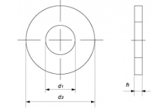 Шайба плоская увеличенная М 5 (d5,3) DIN 9021 цинк (уп.25 кг) (высший сорт) thumb (2)