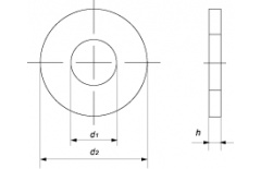 Шайба плоская увеличенная М 3 (d3,2) DIN 9021 цинк (уп.25 кг) (высший сорт) thumb (2)