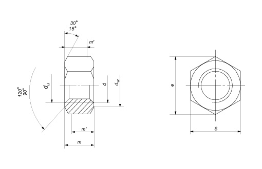 Гайка М 24 ISO 4032 кл.пр.8 (уп.25 кг) (2)