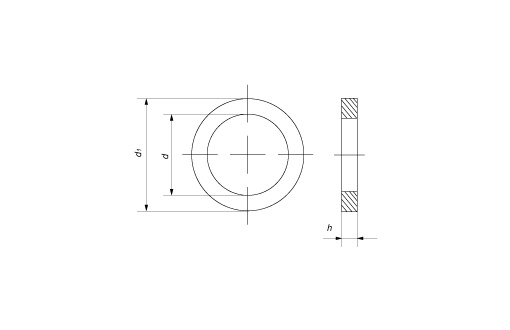 Шайба регулировочная 35х45х0,5 DIN 988 (2)