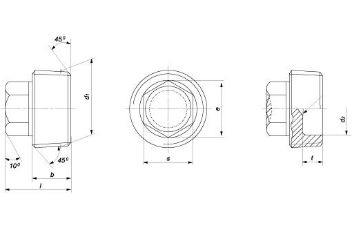 Пробка DIN 909 R 1/4 (1)