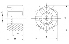 Гайка корончатая М 64х4 DIN 935 кл.пр.8 (исп.2) thumb (3)