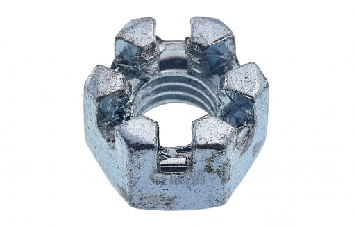 Гайка прорезная М 6 DIN 935 кл.пр.8 никель (исп.1) (1)