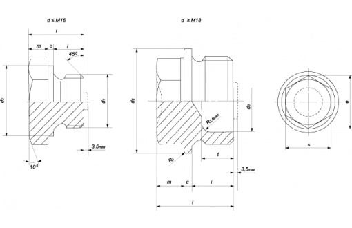 Пробка DIN 7604А M 18x1.5 (1)