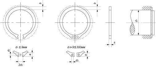 Схема стандарта DIN 471 (чертеж)