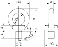 Схема стандарта DIN 580 (чертеж)
